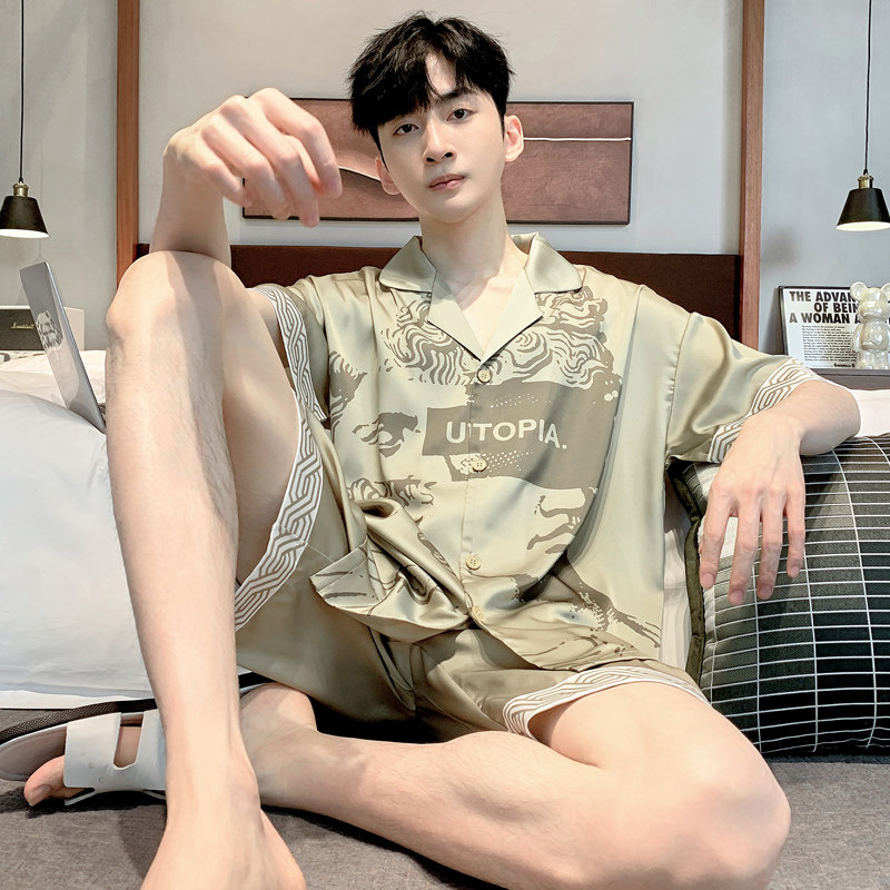 慕尚姿男冰丝透气家居服新品