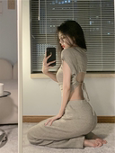 辣妹网红套装 小众美式 小个子法式 夏季 纯欲风设计感上衣休闲运动裤