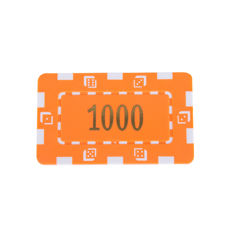 32克长方形ABS塑料纯色筹码 德州扑克桌布桌垫 麻将筹码币百家乐