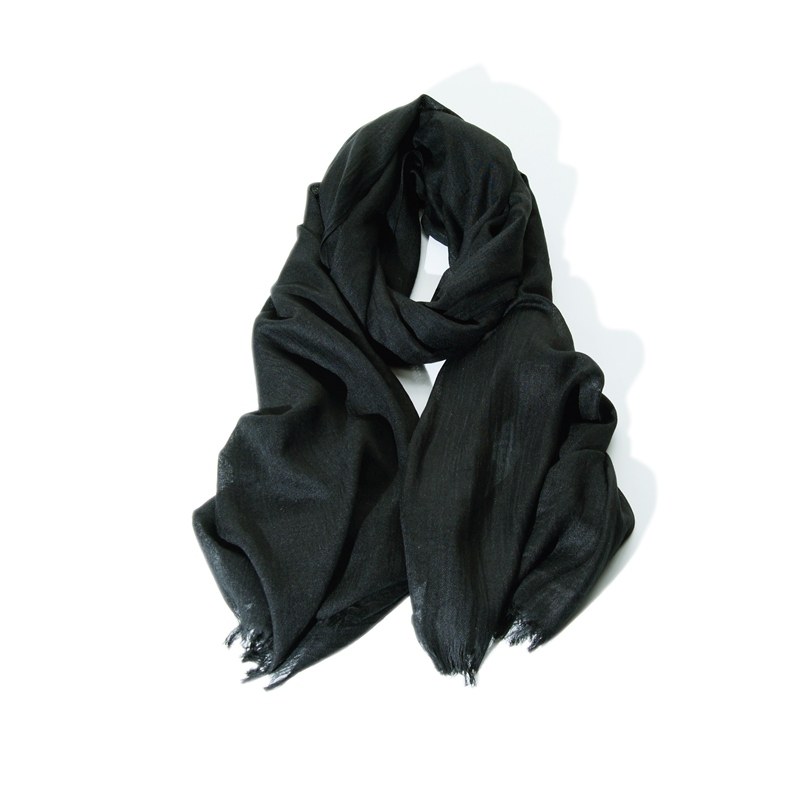 薄棉麻围巾纯色百搭日系通用春秋