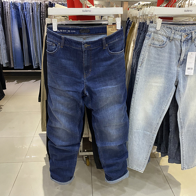 班尼路春秋低腰修身直脚牛仔裤
