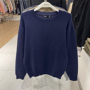 班尼路秋冬简约圆领套头针织衫 8824306M007 男加厚保暖毛衣打底衫