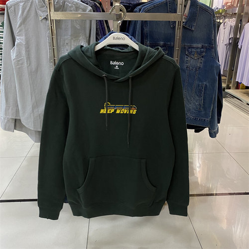 班尼路男装加绒连帽卫衣男打底