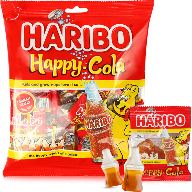 进口Haribo哈瑞宝可乐软糖200g分享装橡皮糖儿童糖果零食小包喜糖