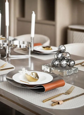 YALONG雅龙 北欧样板间餐具套装软设计装餐桌摆台样板房餐盘餐垫