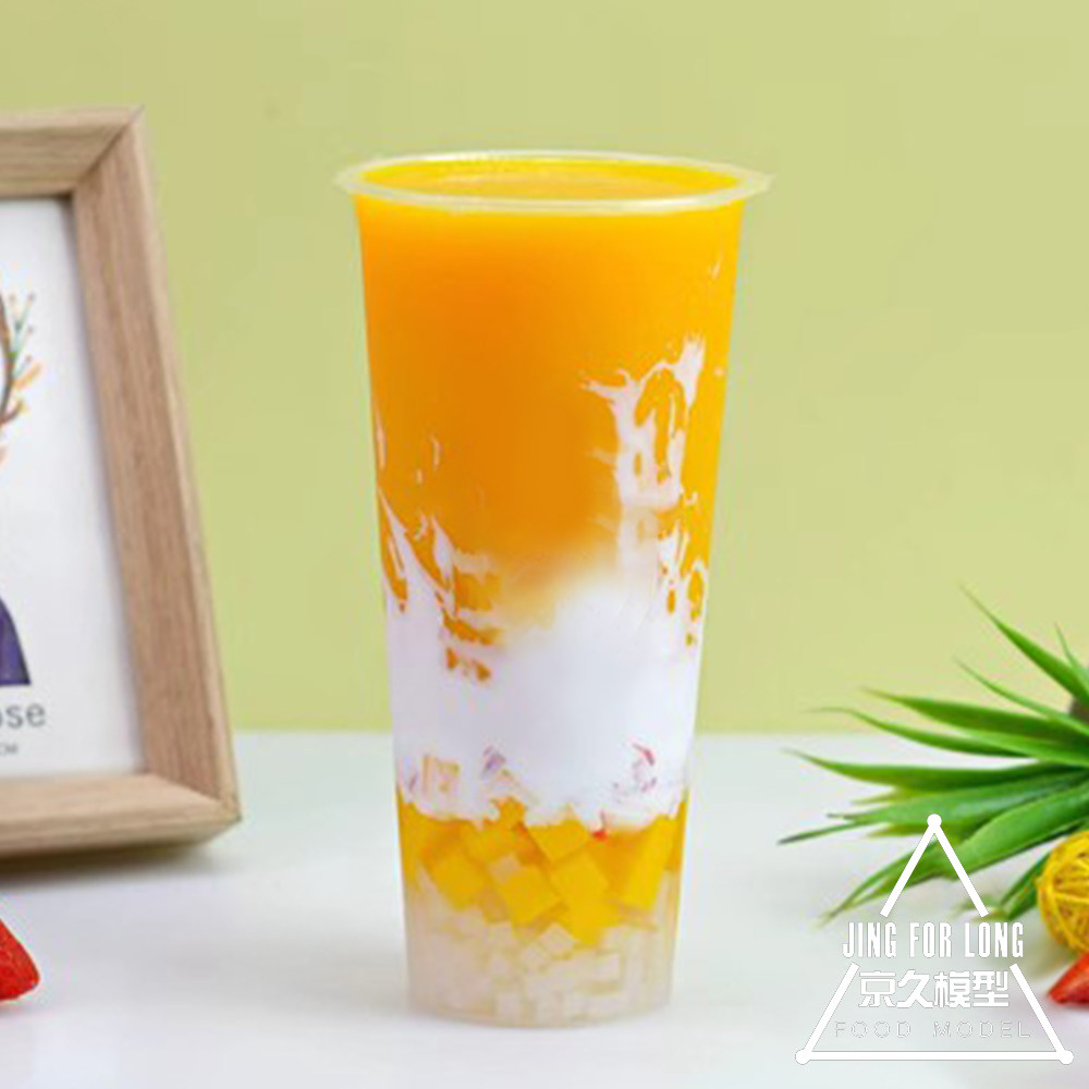 仿真杨枝甘露模型奶茶芒果模型饮品假样食品橱窗道具样品摆设定制