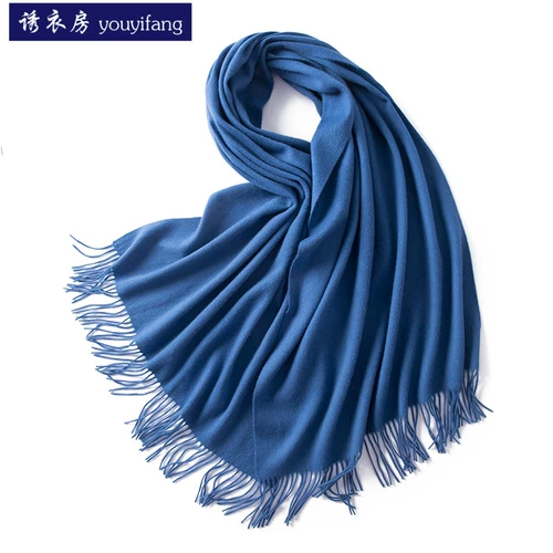 Осенний универсальный шарф, трикотажная длинная цветная удерживающая тепло накидка с кисточками из искусственного меха, в корейском стиле