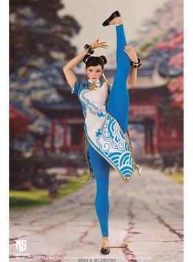 预售意向金 STAR MAN 1/6 女格斗家 MS-011春丽 蓝色云纹白旗袍版