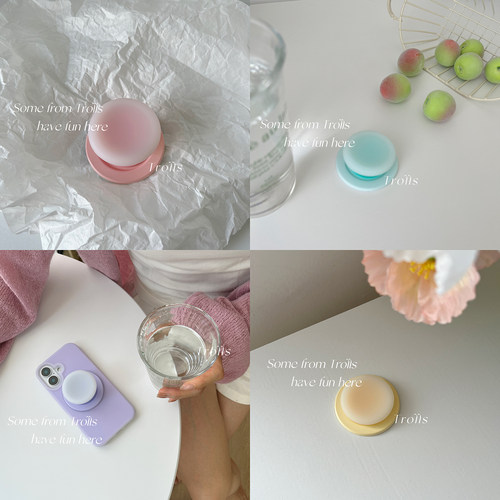 Trolls原创｜糯叽叽软胶半透奶芝士磁吸支架彩色菲林工艺支架手持
