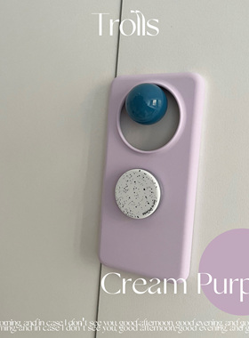 Trolls【奶芋蛋糕】韩国ins奶油紫色液态硅胶手机壳适用华为mate70pro+苹果17小米15Ultra/S30findx9软糯全包