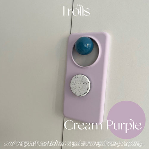 Trolls【奶芋蛋糕】韩国ins奶油紫色液态硅胶手机壳适用华为pura90pro苹果17小米17UltraS60findx9软糯糯全包
