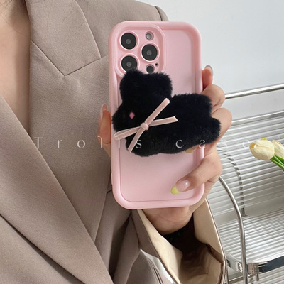 华为mate60pro蝴蝶结毛绒小兔子