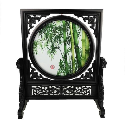 紫金湘绣双面绣刺绣摆件