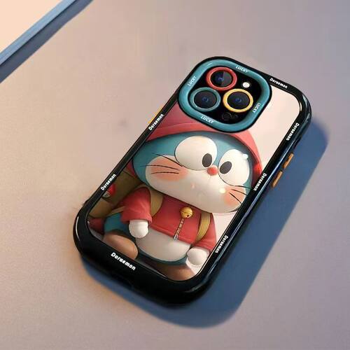 红帽子哆啦苹果14promax/14Pro手机壳iPhone13全包12卡通11/XRMAX