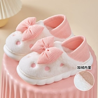 С бантиком, утепленный, розовый, мягкая подошва