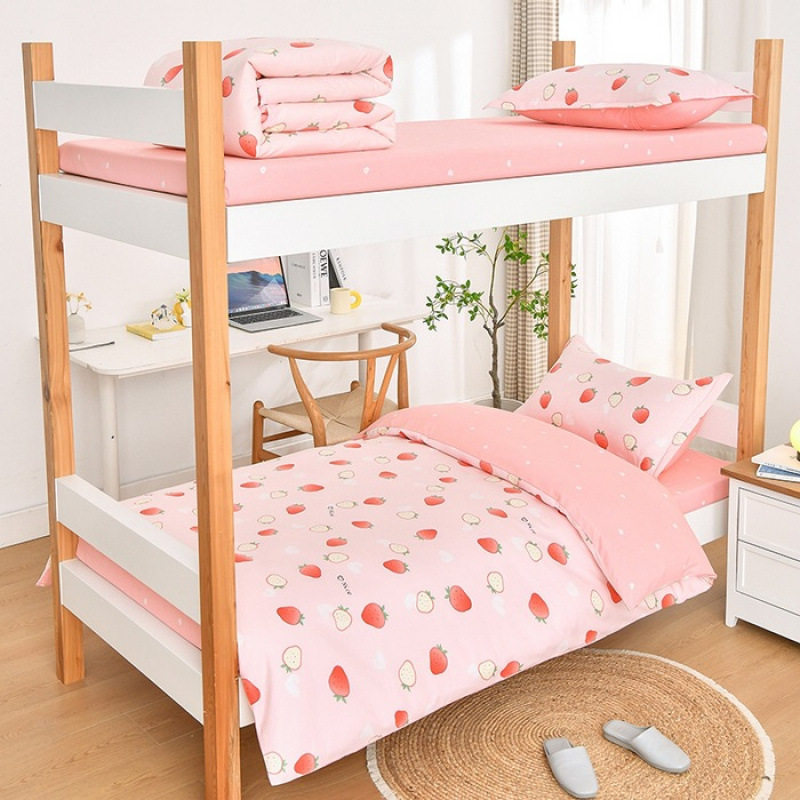 全棉学生宿舍床上六件套上下铺纯棉清新学校被套床单人三件套批发