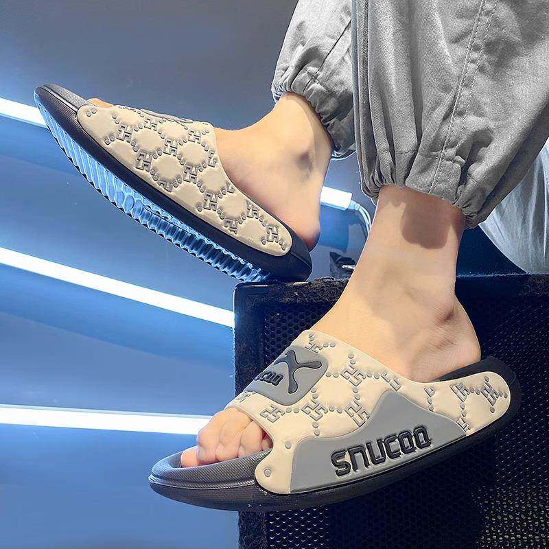 潮牌拖鞋男士夏季外穿踩屎感一字拖男士网红爆款防滑防臭沙滩凉拖