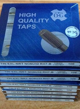 原装进口TOSG挤压美制丝攻美制TIN-EXL-NRT N0.6-32UNC RH6-B渡钛