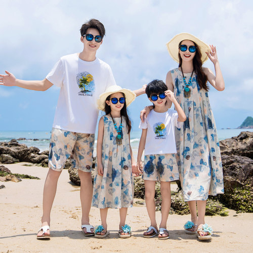 悦海悦贝海边度假亲子装旅游沙滩