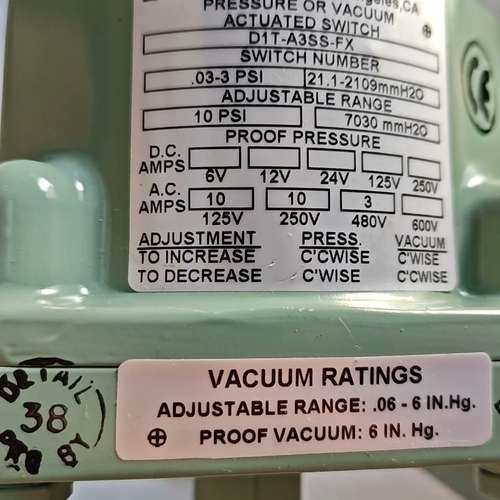 Barksdale巴士德 压力开关Type: D1T-A3SS-FX