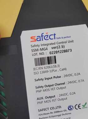 SSM-MG4safect安全继电器正品两个