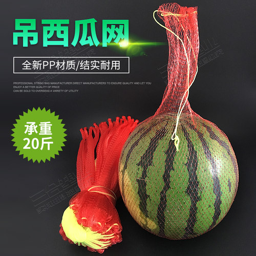 哈密瓜加厚塑料抽绳网兜
