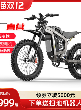 FTN电动越野车暴蜂电动越野摩托车林道滑胎版代步车