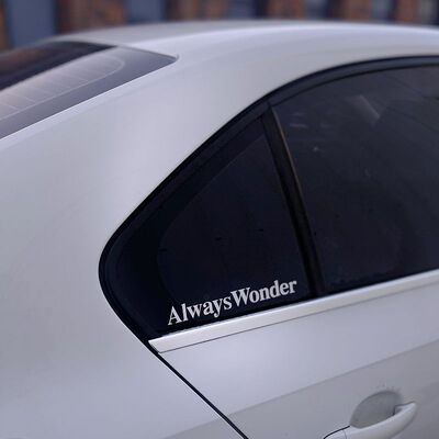 always wonder车贴潮牌贴纸后玻璃汽车三角窗装饰防水lingorm车贴