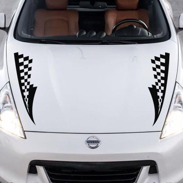 汽车机盖贴纸引擎盖彩条