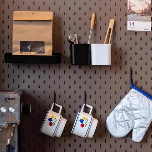 洞洞板配件餐边柜二黑致木挂钩桌面书桌架收纳盒厨房悬挂式置物架