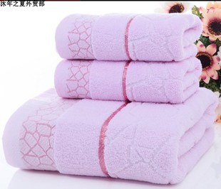 Cotton high quality thick soft bath towel face towels 3pcs