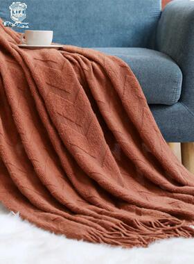 沙发盖毯毛毯人字纹午睡毯披肩毯搭巾Sofa blanket, nap blanket