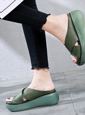 2020凉拖鞋凉鞋女大码女鞋women wedge slippers ladies sandals