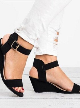 women summer Wedge High heels Platform shoes sandal shoe凉鞋