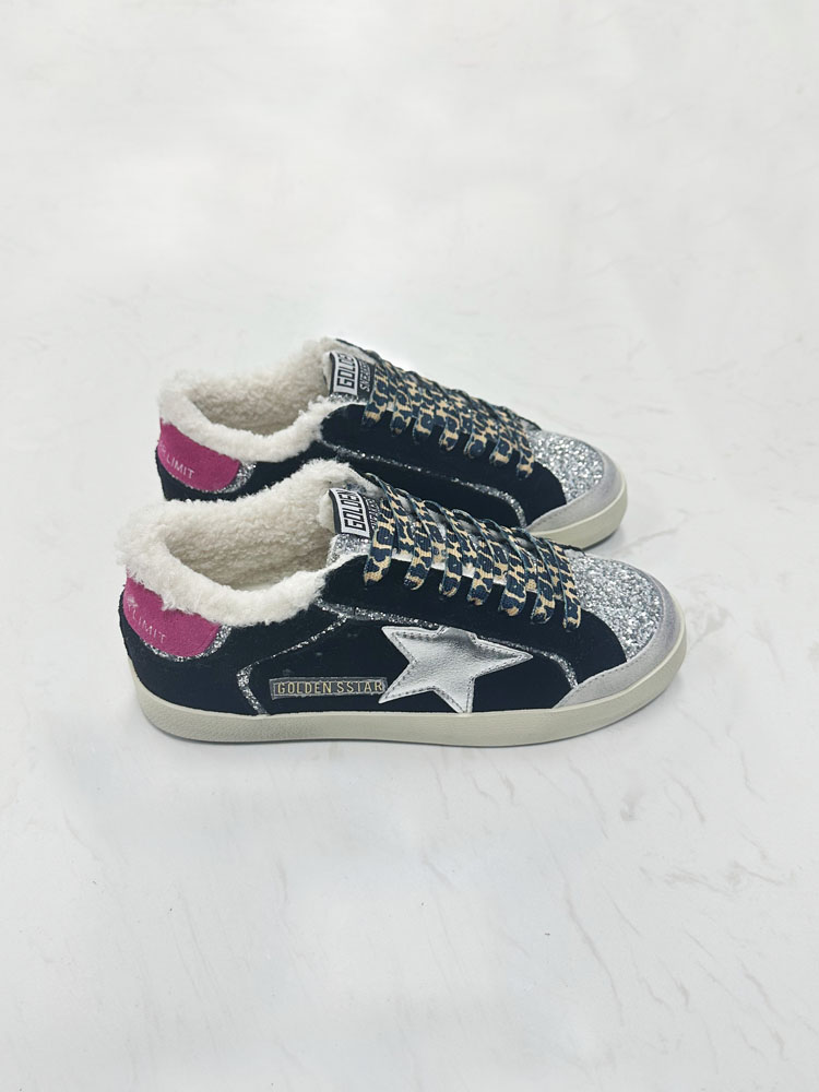 韩国东大门真皮加绒做旧脏脏星星女鞋舒适保暖增高复古休闲百搭潮