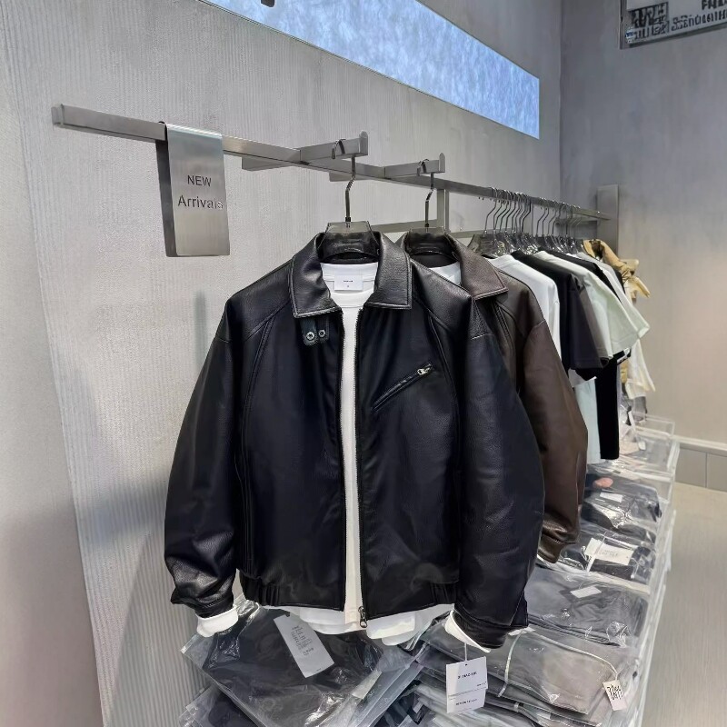 韩版潮男痞帅真皮皮衣夹克羽绒服