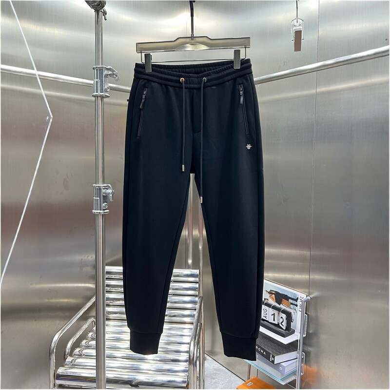25冬季韩版口袋拉链男士休闲裤黑色长裤网红潮牌修身束脚运动卫裤