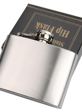 新款直销随身不锈钢酒壶 户外便携铜盖4盎司酒壶 4oz酒壶 容量110