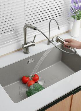 新款直销灰色石英石水槽花岗岩厨房洗菜盆洗碗池台下盆阳台大小单