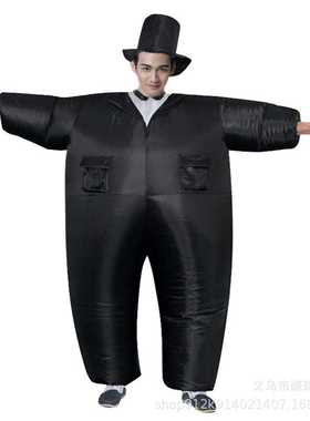 新款直销相扑充气服整蛊新郎接亲搞笑派对表演年会演出西装男人胖