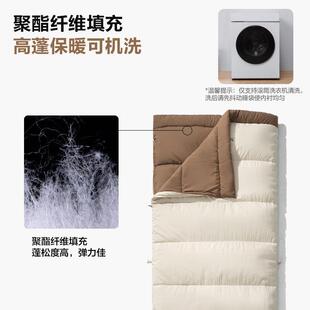 新款直销户外露营便携式磨毛加厚睡袋大人成人秋冬季单人双人睡袋