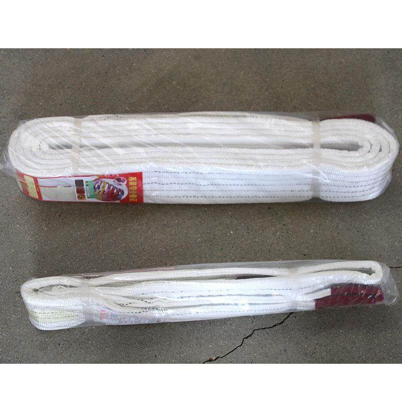 新款直销白色扁平吊带1T2TT5T10T 起重吊装带 白色吊装带