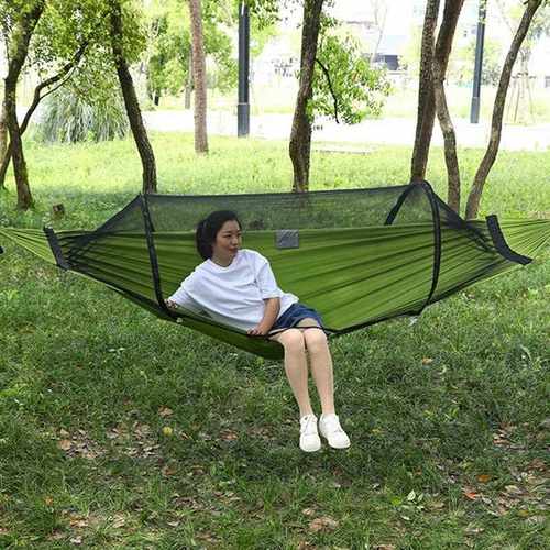 新款直销双人吊床户外遮阳速开离地防侧翻单人儿童露营秋千