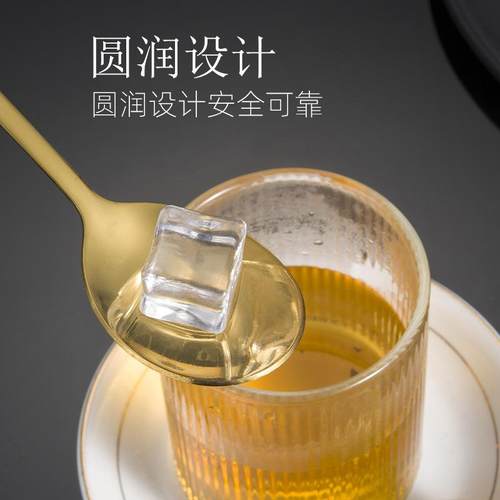 新款直销不锈钢勺子叉子家用水果叉汤匙韩式拌饭勺酒店加厚长柄搅