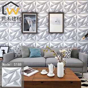 新款直销PVC三维板背景墙贴 wall panels直销墙板3d立体墙贴凹凸