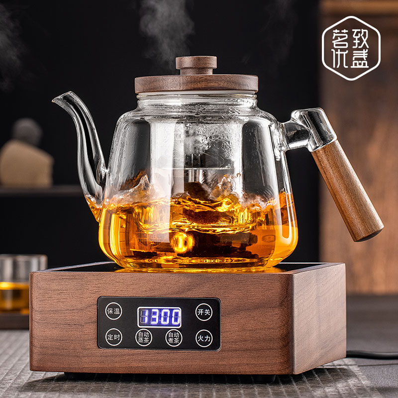 玻璃蒸汽煮茶壶器一体电热全自动电陶炉1500w烧水养生老白茶专用