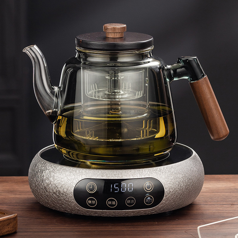新款耐高温高硼硅煮茶壶电陶炉煮茶炉加厚耐热玻璃蒸煮养生壶套装