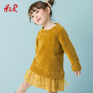 2018新款秋冬季套头儿童加厚针织裙