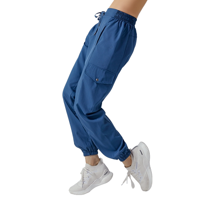 工装束脚裤女显瘦高腰宽松瑜伽运动裤ins休闲潮裤 轻薄速干健身裤