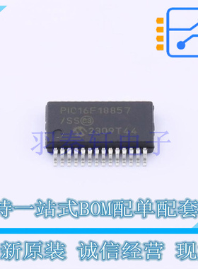单片机(MCU/MPU/SOC) PIC16F18857-I/SS SSOP-28-208mil MIC 全新
